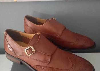 Brązowe skórzane buty typu Monk marki Noak