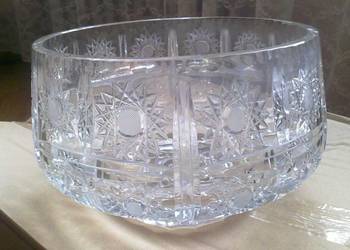 Owocarka kryształowa 2 sztuki z czasów PRL