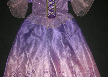 Strój kostium przebranie ROSZPUNKA ZAPLĄTANI 7-8 lat 122-128cm DISNEY