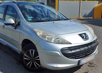 Peugeot 207 2007r 1.4 Benzyna DB Stan! Klima! Panorama! Hak! Polecam! 