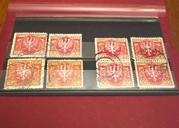 Znaczki 1921 r. Duży orzeł na tarczy barokowej