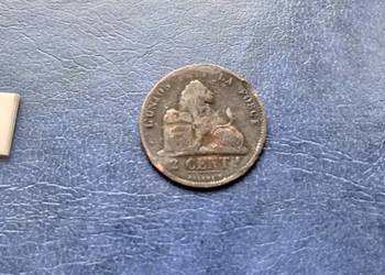 Stare monety 2 cent 1870 Belgia