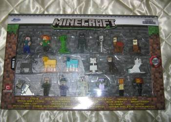 Minecraft Metalowe Figurki 20 sztuk Nowe