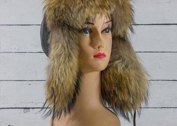 Czapka Papacha, uszatka, pilotka - damska jenot
