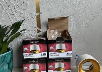 4 x Oprawa sufitowa wpuszczana STRÜHM PANAMA C biała/złota GU10