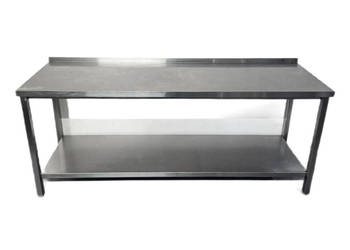 Stół gastronomiczny przyścienny roboczy z półką 198 x 60 cm