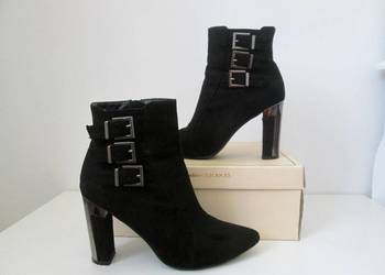 Zamszowe botki na obcasie roz.36