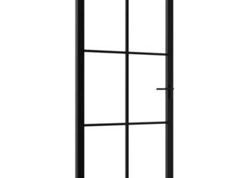 vidaXL Drzwi wewnętrzne, szkło ESG i aluminium, 102,5x201,5 cm(SKU:151205)