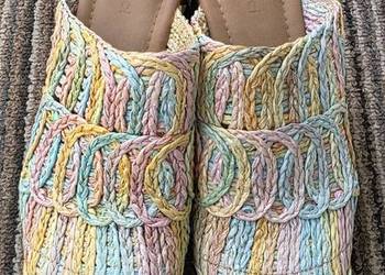 Sprzedam unikalne chodaki boho w pastelowych kolorach złap letni klimat