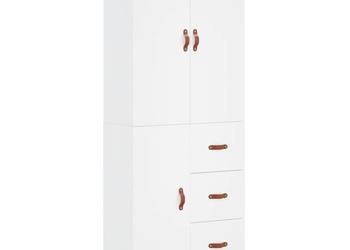 Witrynka biała 695x34x180 cm materiał drewnopochodny WM-3195875