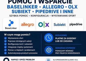 Pomoc Baselinker Allegro OLX Subiekt Pipedrive konfiguracja POMOC i wdrożen