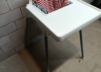 Krzesło do karmienia dzieci niemowląt białe