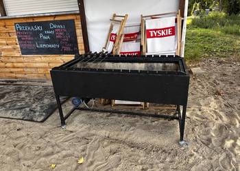Grill obrotowy szaszłyk, burgery, kiełbasa SOLIDNY
