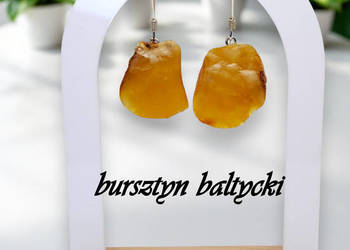 Kolczyki z BURSZTYNU, bursztyn bałtycki, bryłki #686