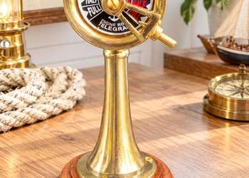 Vintage mosiężny telegraf statku 15 cm morski
