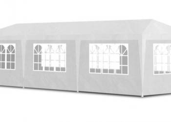 Namiot pawilon ogrodowy handlowy 3x9 m 8 ścianek biały MultiGarden