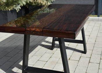 Stolik kawowy palisander, coffee table ,epoxy resin,