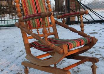 Drewniany Fotel bujany