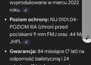 Kamizelka kuloodporna nowa z torbą.