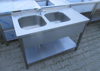 Zlew Basen Gastronomiczny 2 Komorowy Z Półką 120/60/85