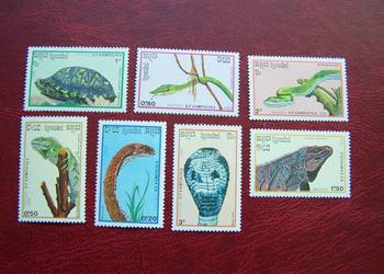 Kambodża 1988 MNH Mi. 983/89 Fauna Gady  a Kambodża 1988 MNH Mi. 983/89 Fauna Gady  a