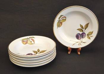 Talerz głęboki angielski Royal Worcester Evesham Gold