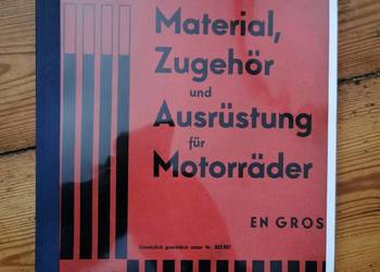 Materiały, akcesoria i wyposażenie do motocykli 1933/34