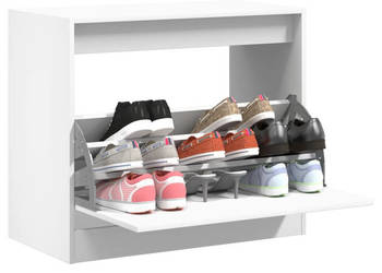 Szafka na buty biała 80x42x69 cm materiał drewnopochodny WM-840001