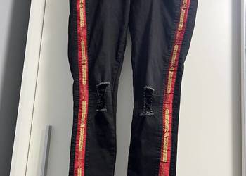 Czarne męskie jeansy skinny SIKSILK r L + 2 pudełka upominkowe gratis