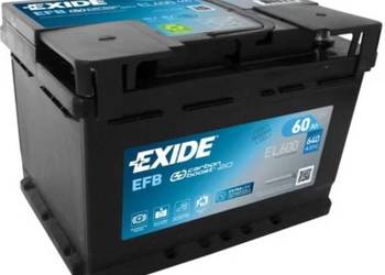 Akumulator 60Ah 640A 12V Exide EL600 EFB CHOPINA 1 DARMOWA DOSTAWA