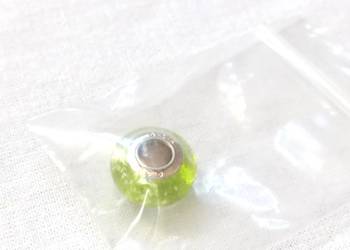 Charms zielony neon Zawieszka srebro 925 NOWE