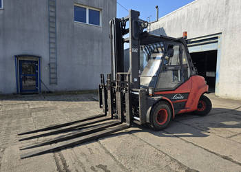 Wózek widłowy LINDE H80T-02/900 z paletyzerem, gazowy udźwig 8 ton (55)