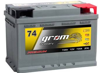 Akumulator GROM Premium 74Ah 720A EN DTR Prawy Plus 728x590x