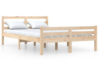 Rama łóżka lite drewno 140 x 190 cm WM-814799