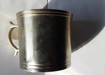 kubek metal  stary