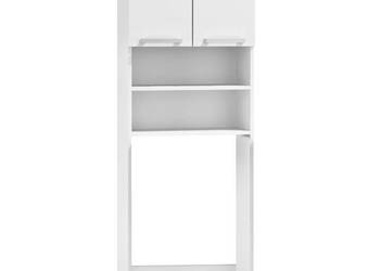 Szafka na pralkę łazienkowa biała szafka z półkami 183 cm ModernHome