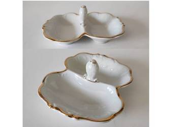 Solniczka i pieprzniczka przyprawnik Fryderyk Złoto wałbrzych porcelana sta