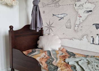 Łóżko drewniane dziecięce boho