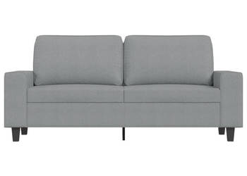 Sofa 2-osobowa jasnoszara 140 cm tapicerowana tkaniną WM-359391