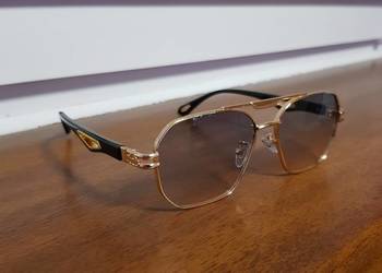 Piękne męskie okulary lub unisex nowość 2026 luksusowe pozłacane 7