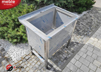 Basen zlew gastronomiczny spawany jednokomorowy 800x600x850
