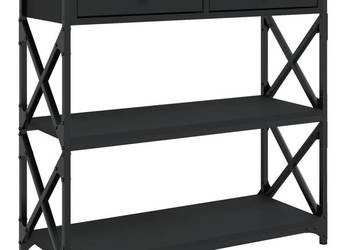 Stolik konsolowy czarny 75x28x75 cm WM-834195