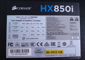 Corsair HX850i 850W Platinum | Tryb Pasywny | iCUE | Komplet kabli