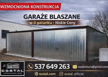 Garaż Blaszany Ocynkowany 2-stanowiskowy Garaże  – ESSTAL -