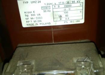 Przekładnik napięciowy UMZ 24 15000/100 wysokonapięciowy 15kV 100V ABB ZWAR