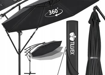 Parasol z wysięgnikiem regulowany 350 x 240 cm + podstawa do parasola