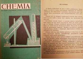 Chemia dla klasy I technikum i liceum zawodowego- książka, p
