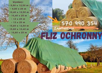 Okrycie, otulina, włóknina,plandeka FLIZ OCHRONNY 10,4x12,5m na słomę