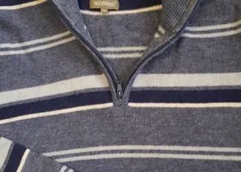 Sweter męski z wzorzystej dzianiny