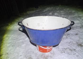 Wanienka emaliowana PRL niebieska